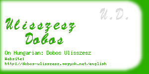 ulisszesz dobos business card